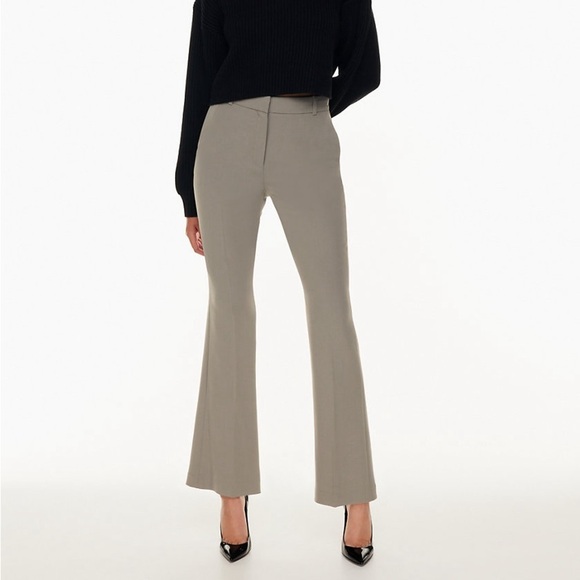Aritzia Pants - Aritzia Babaton Program/Quant Pant (size 6) High Rise Flare Olive Leaf Green